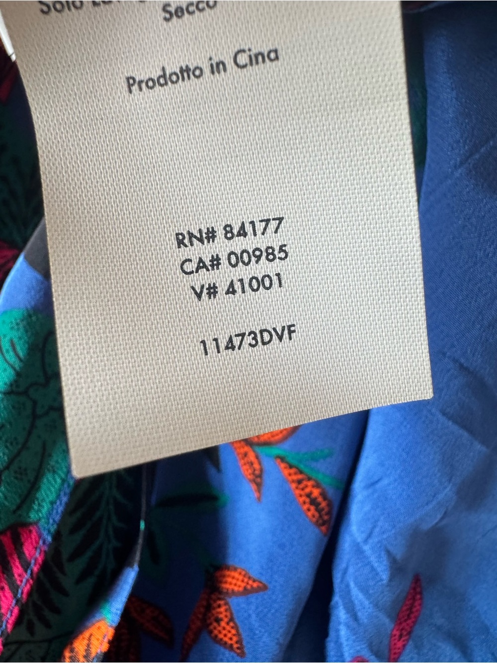 Diane Von Furstenberg DVF Blue Floral Wrap Dress Camden Cove Medium Silk - Picture 7 of 9